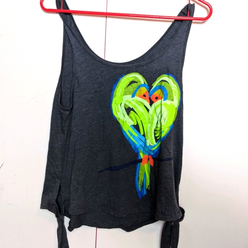 Aerie Parrots Side Tie Tank Top XS